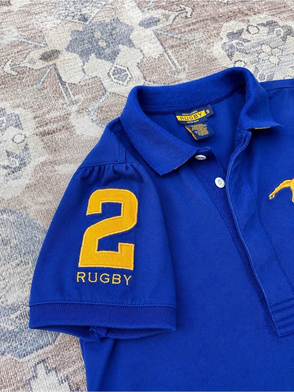 Rugby Ralph Lauren Big Kicker #2 Polo Shirt Small Rare Discontinued - Picture 8 of 10